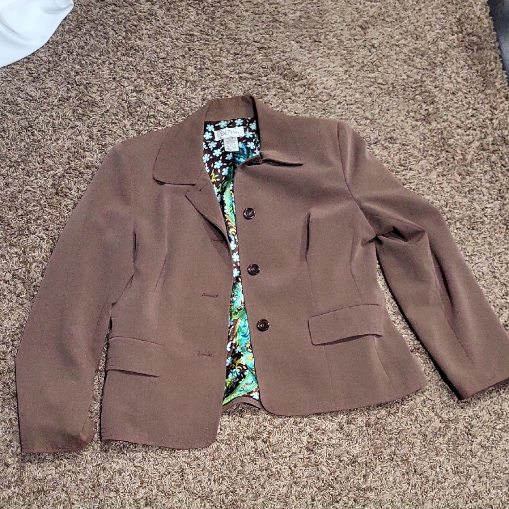 Studio Brown Blazer Tailored Wool Blend